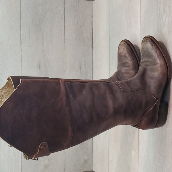 Freebird by Steven Womens Stable Leather Riding Tall Boots Boho Moto sz 10 - Picture 2 of 16